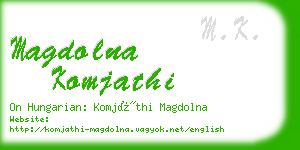 magdolna komjathi business card
